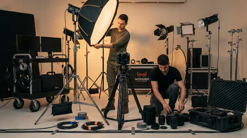 Fotografia com equipamentos profissionais