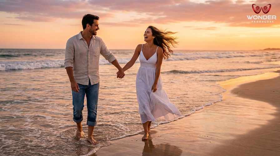Ensaio pré wedding na praia