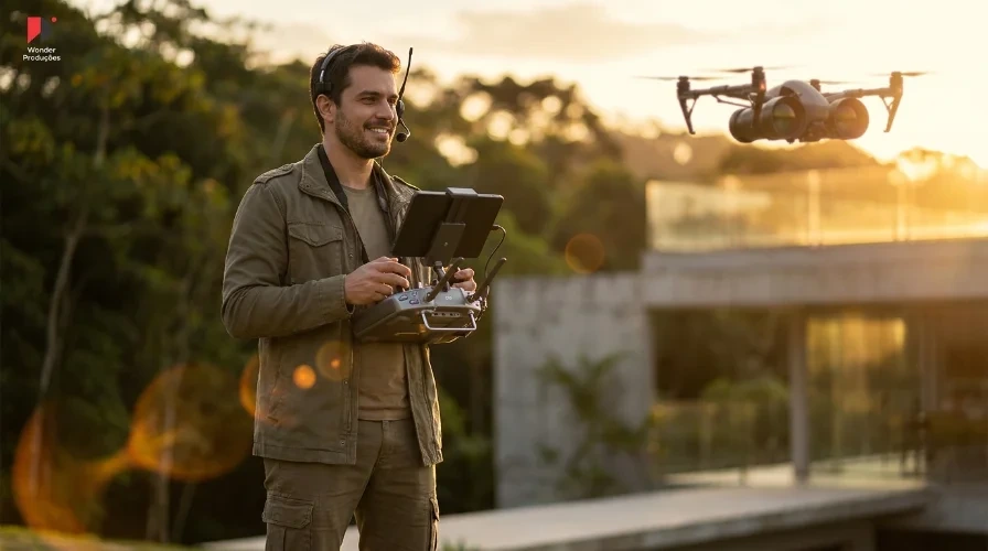 Produção de vídeo com drone