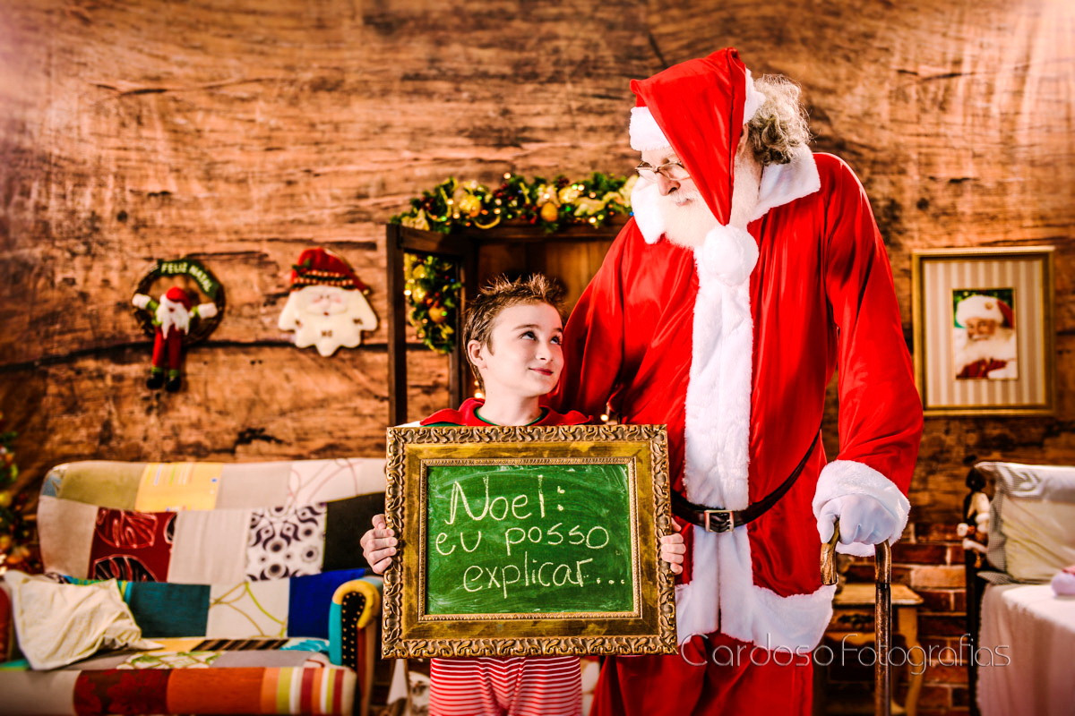 Ensaio em estudio fotografico com o Papai Noel em Indaial Blumenau Timbó Pomerode