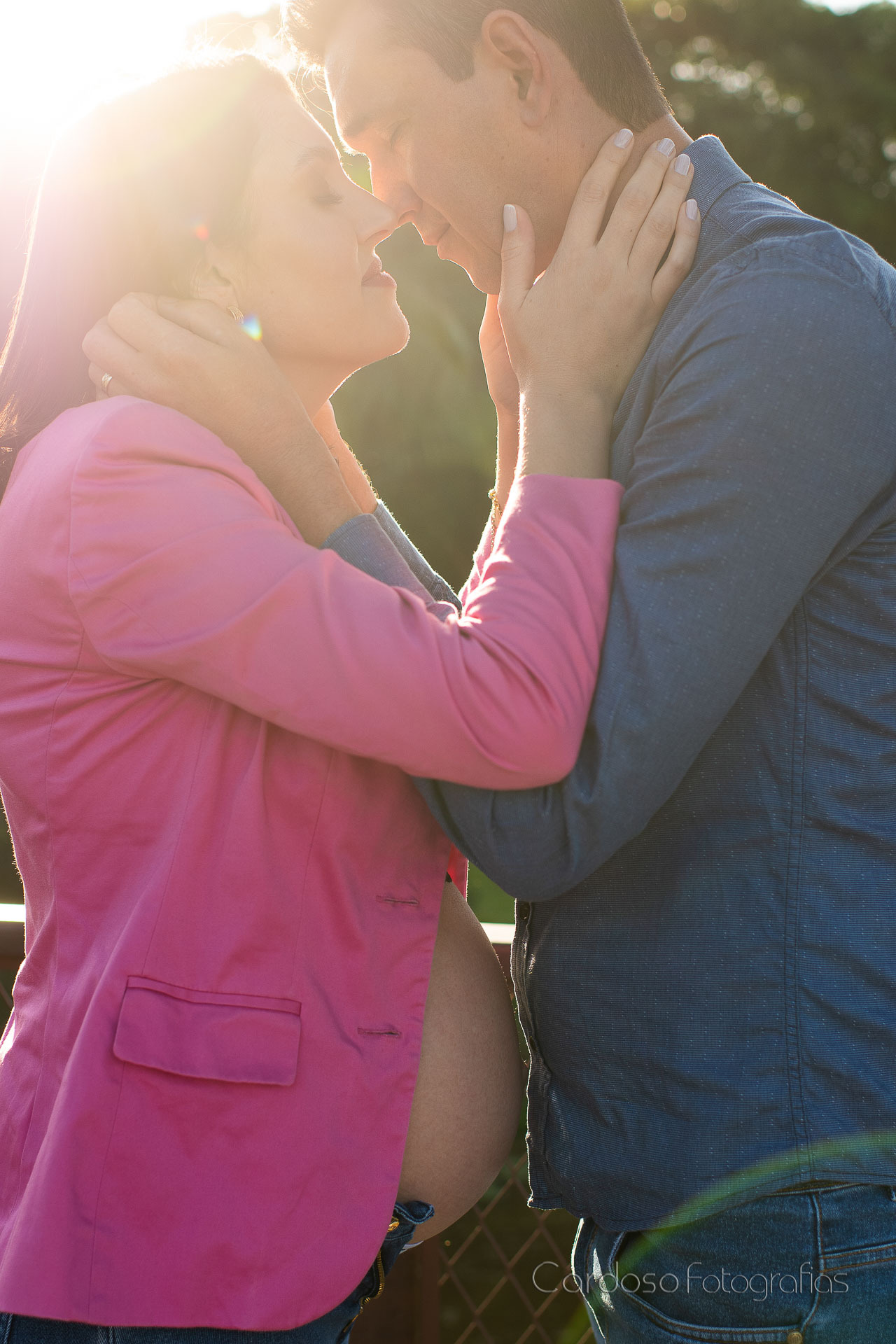 fotografia de gestante externo com o marido