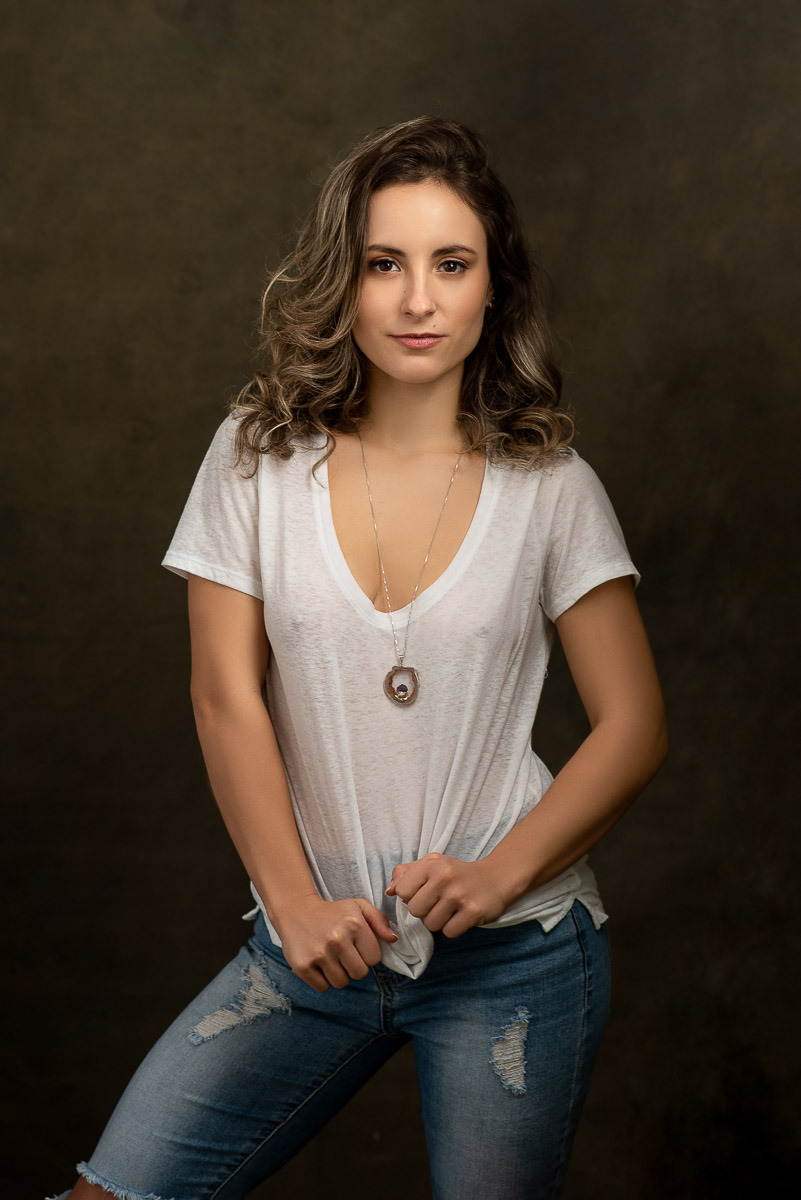 Retrato feminino em estúdio com direção de Dani Justus no Rio de Janeiro