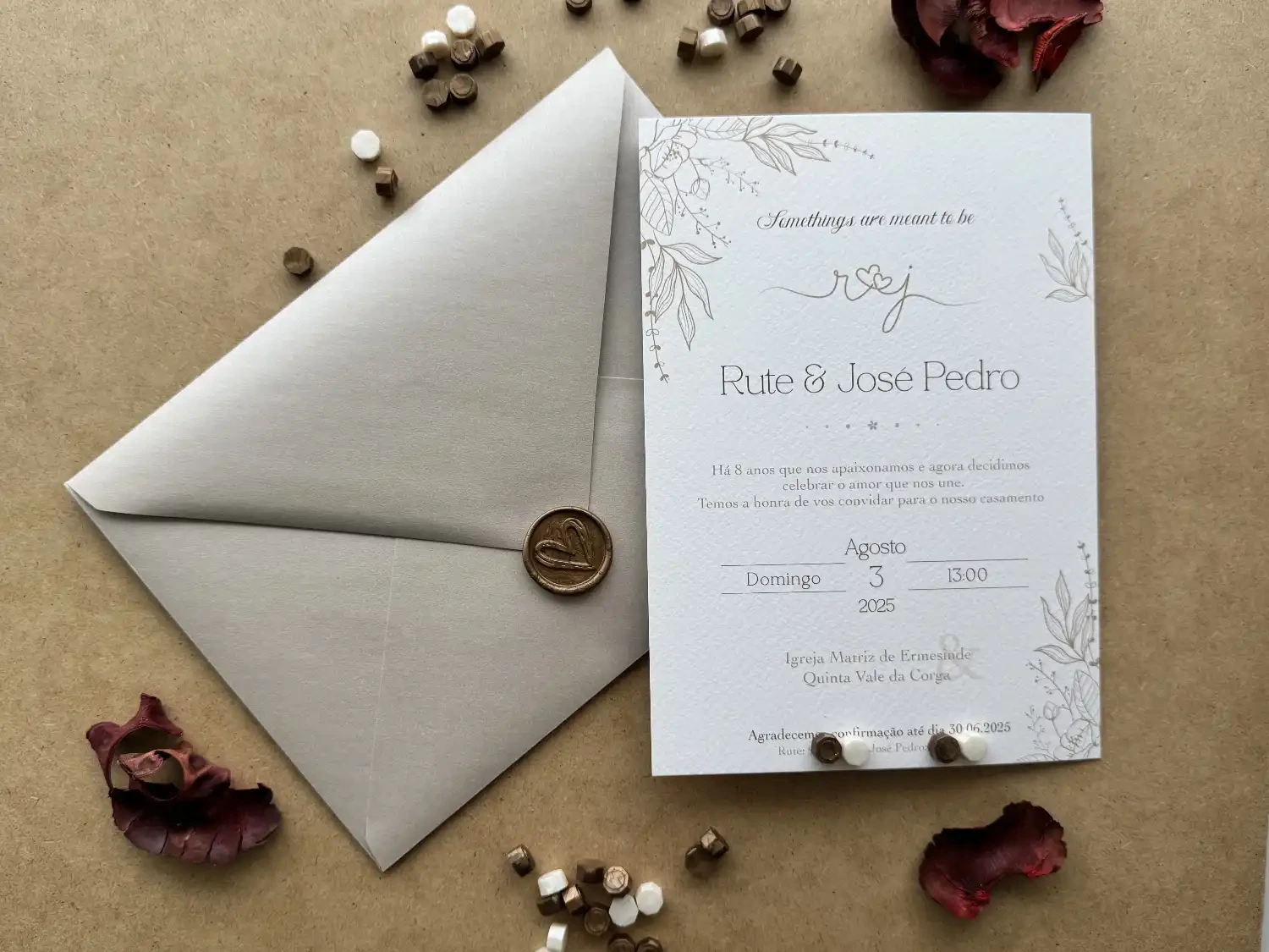 Convite de casamento