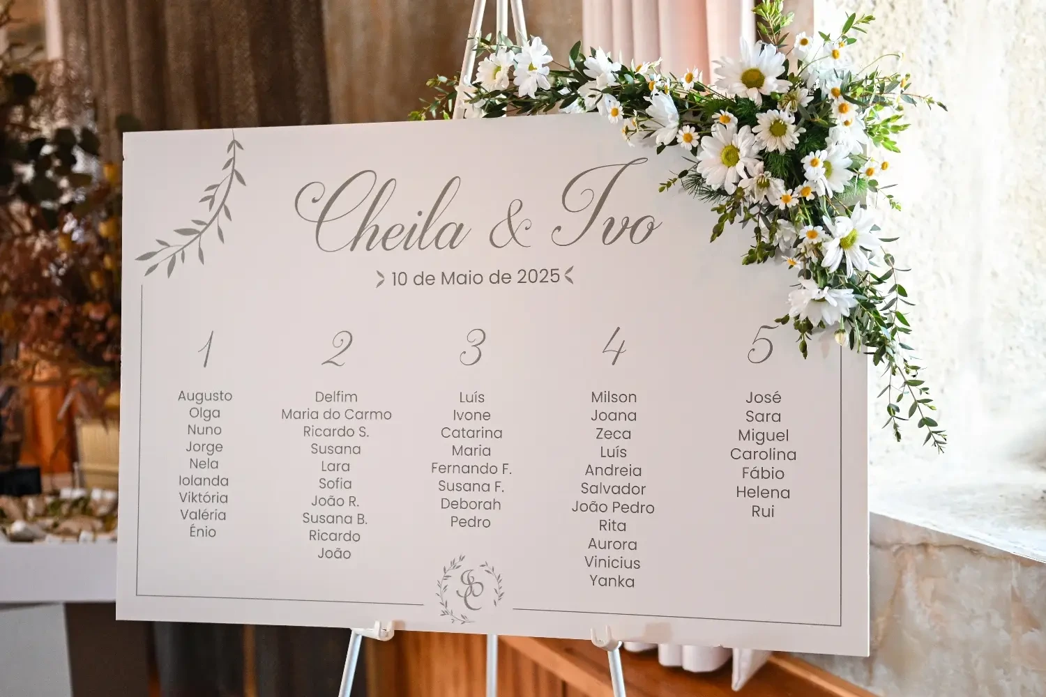 Seating plan de casamento