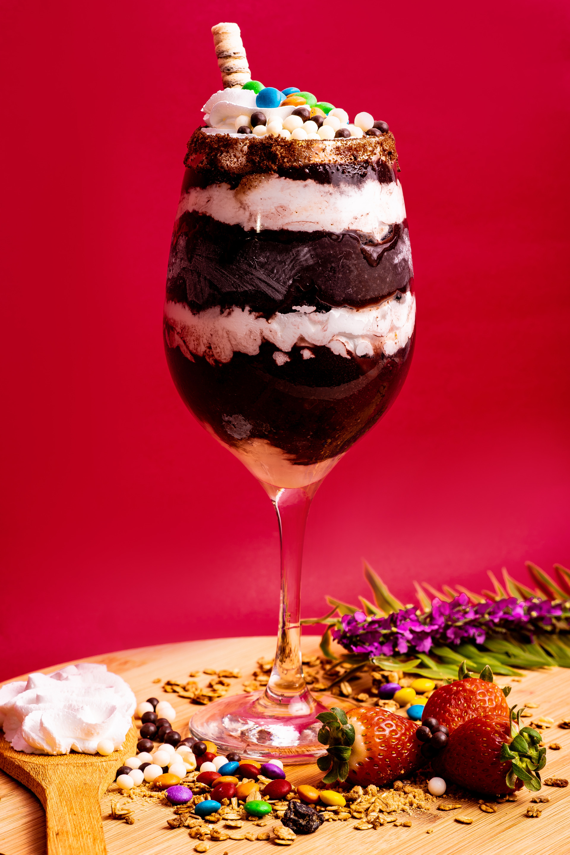 Foto profissional de açaí na taça