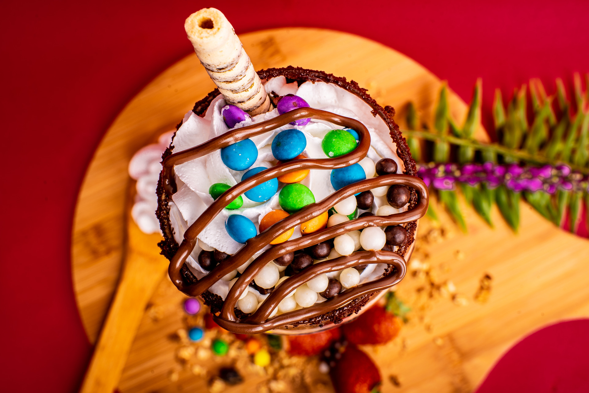 fotografia profissional de açaí recheado