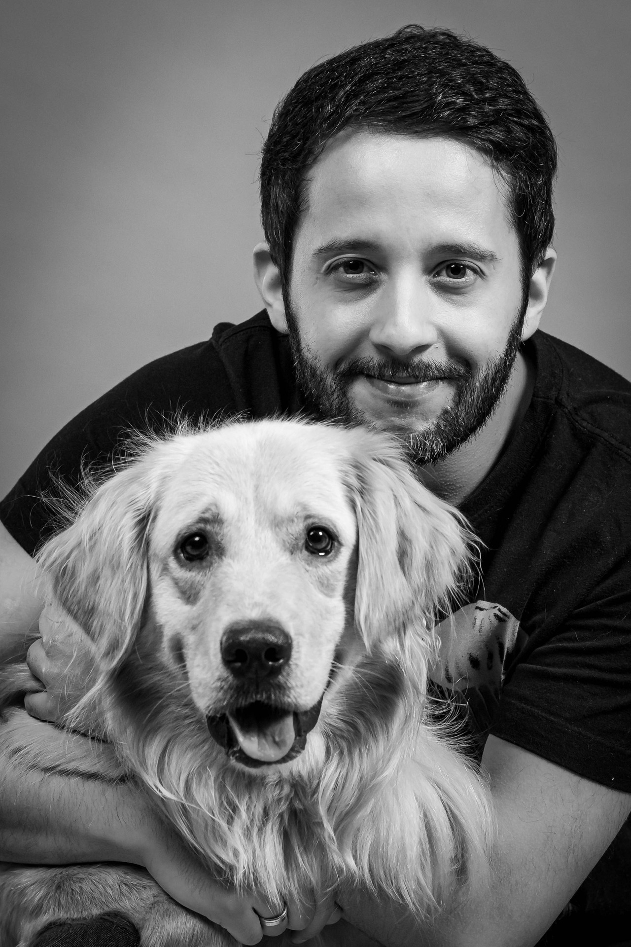 Ensaio Para Todo Sempre com pet e tutores em estúdio profissional, captando amor, carinho e vínculo verdadeiro em São Paulo.