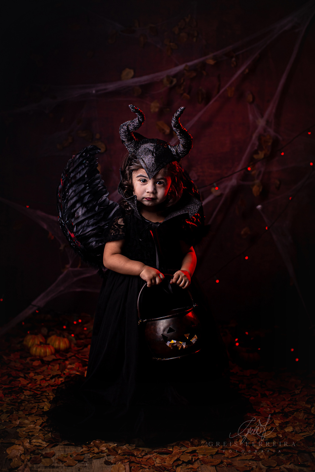 ensaio infantil em bh halloween malevola