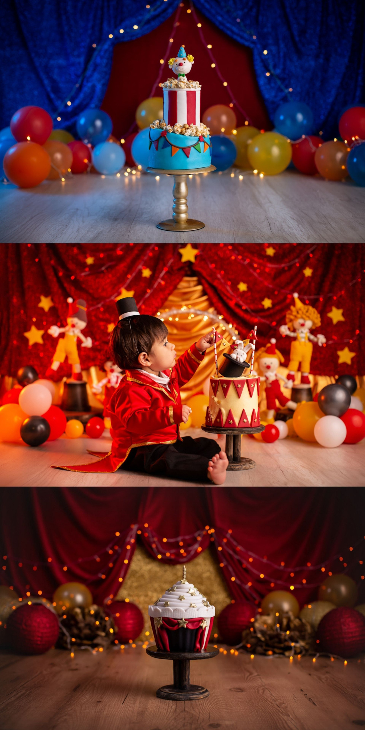 ensaio de bebê bolo smash the cake circo