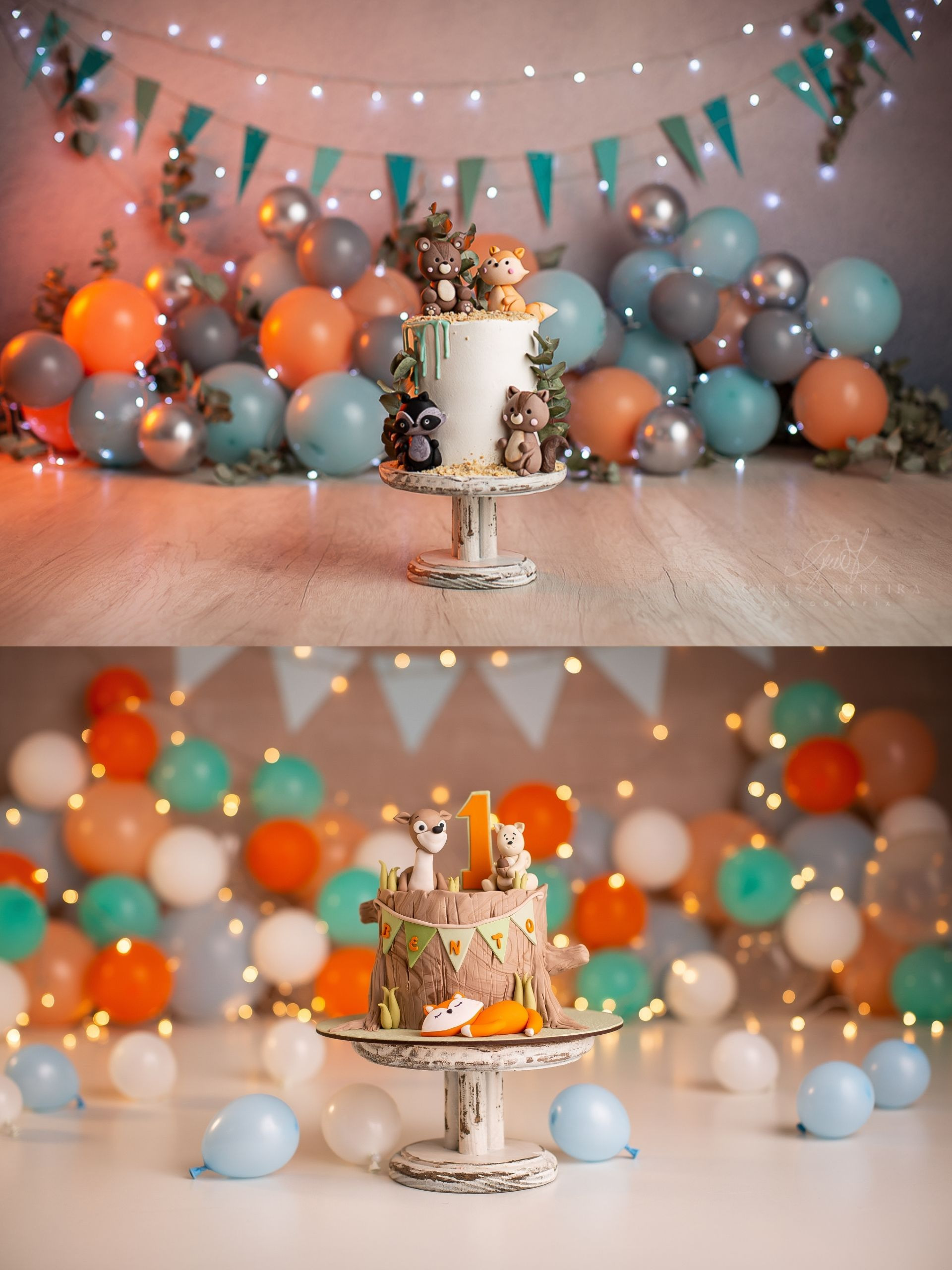 smash the cake bosque tribal mae de menino ensaio de aniversário de bebe