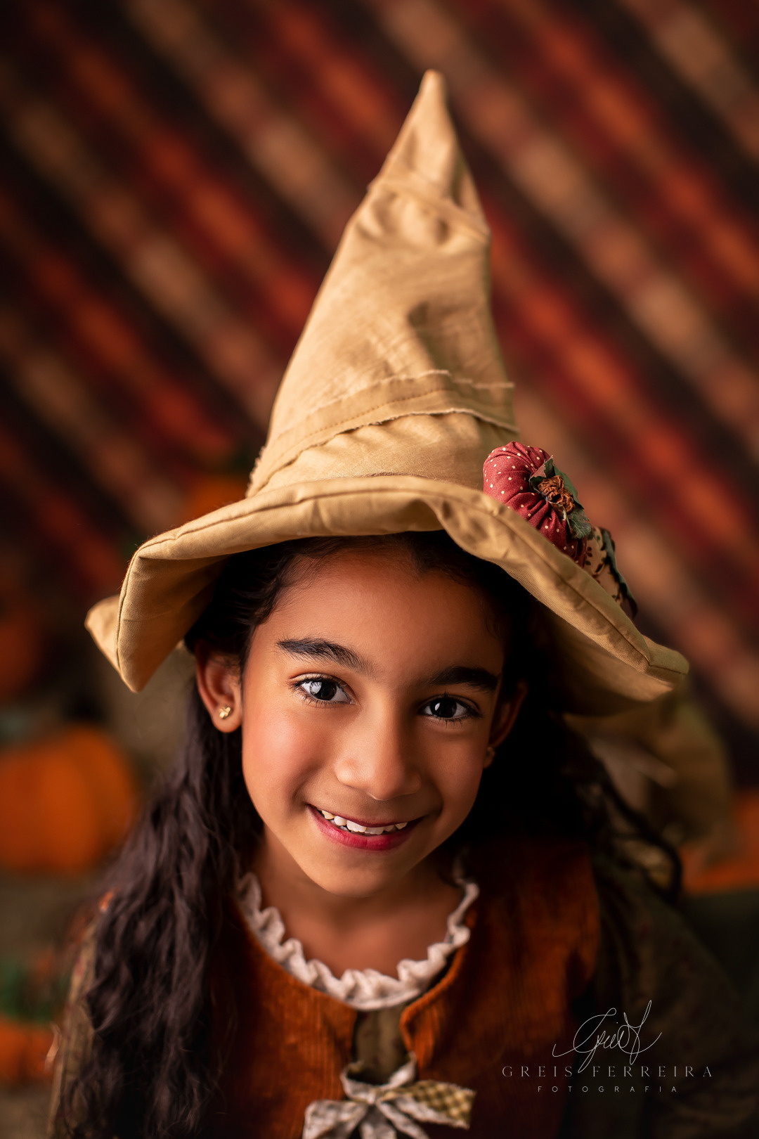 fotografia infantil halloween aboboras espantalho dia das crianças