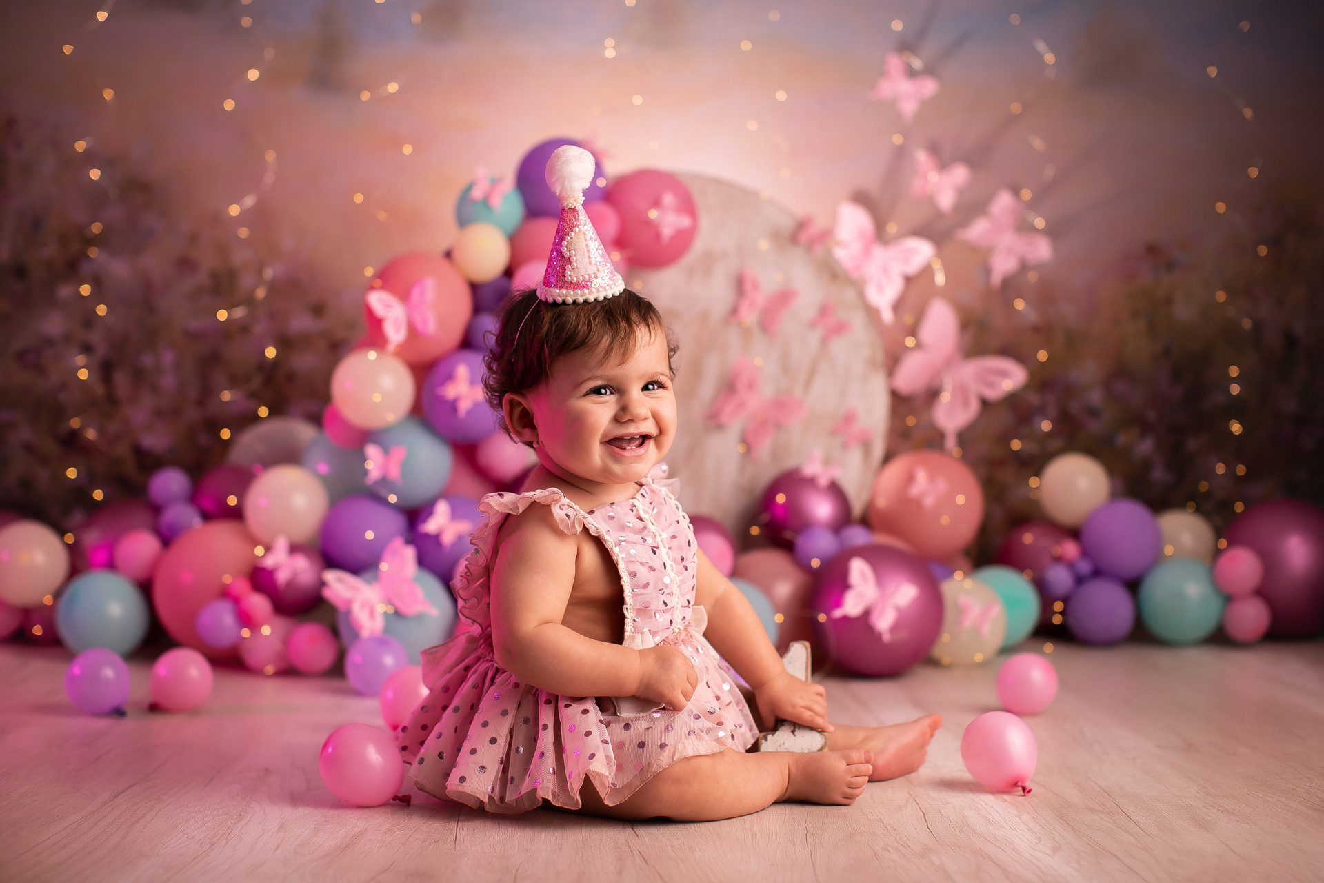 ensaio de bebe smash the cake borboleta