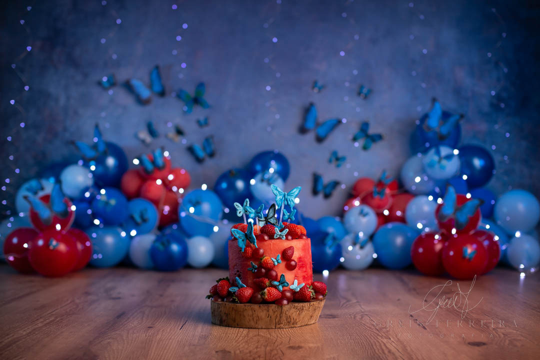 ensaio bebe 1 ano smash the cake Jardim Encantado de Borboletas