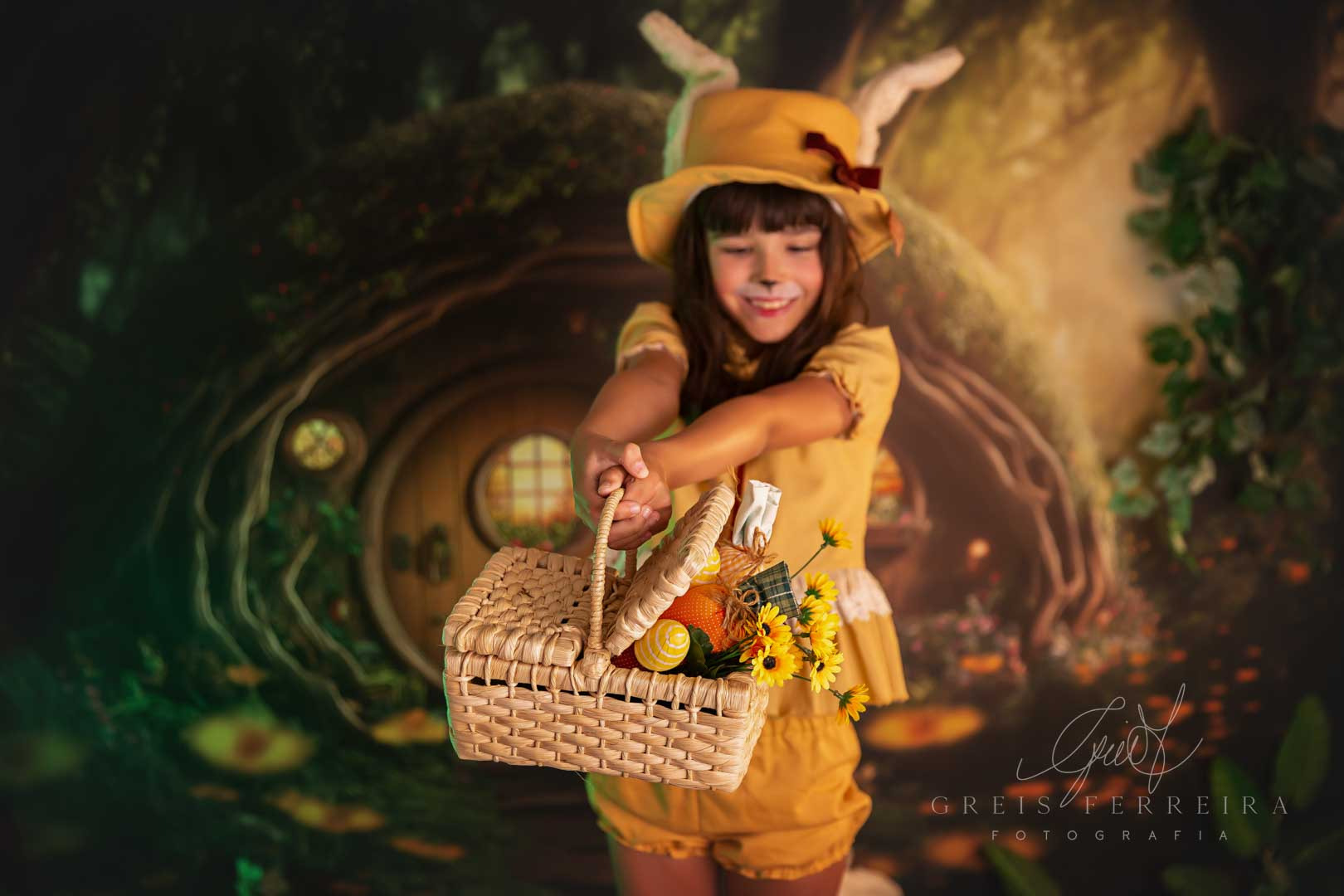 foto de ensaio de pascoa infantil menina 8 anos