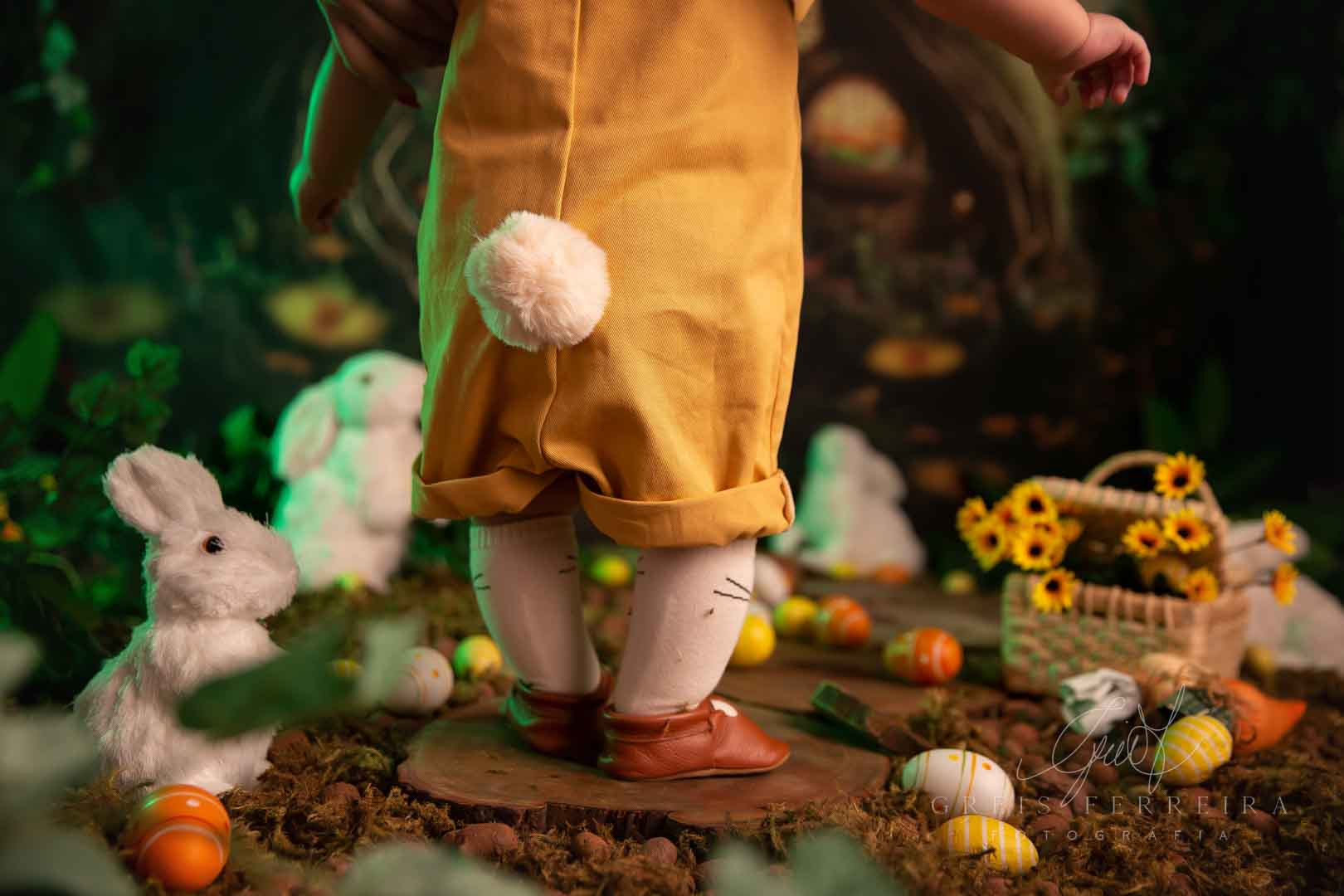 foto de ensaio de pascoa bebe menina