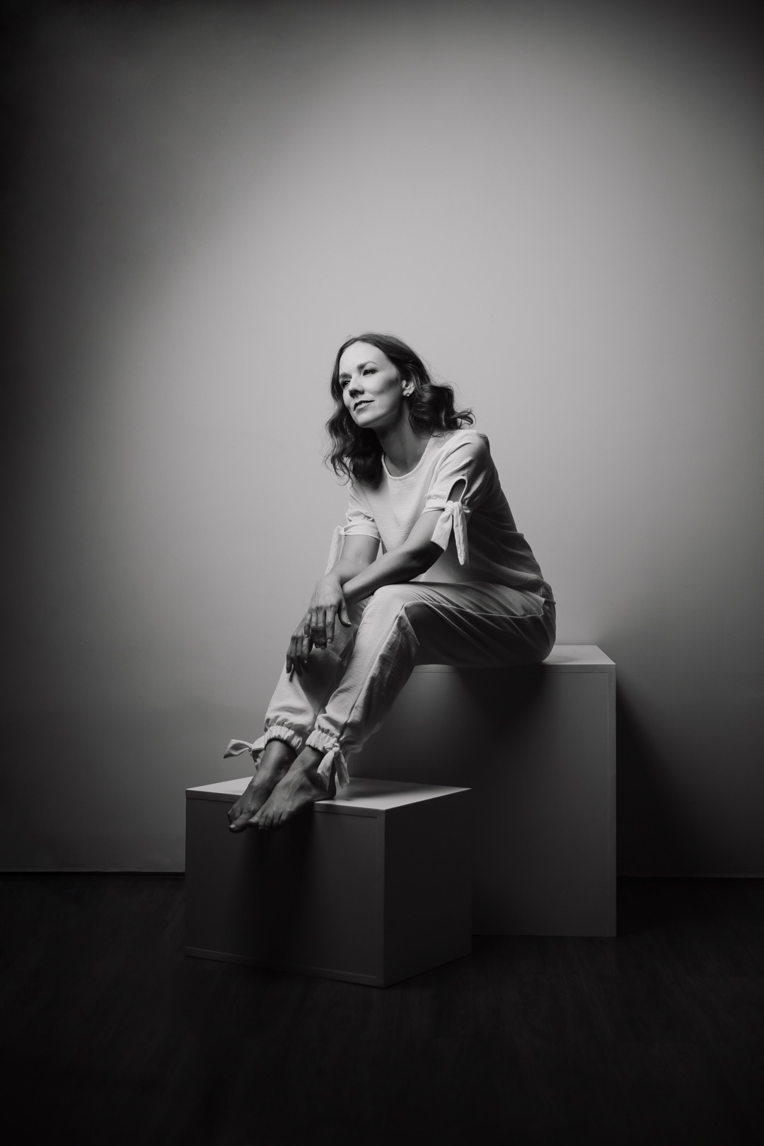 ensaio feminino mulher loira roupa braca foto preto e branco pb