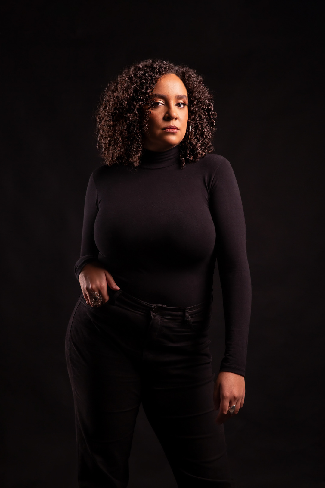 ensaio feminino mulher negra roupa preta