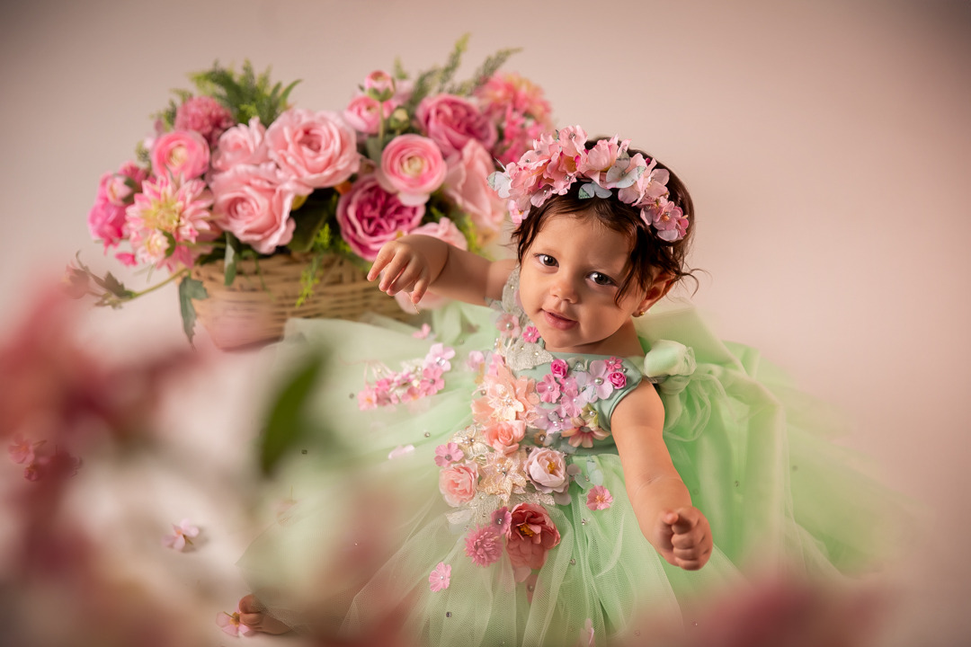fotografia infantil menina girl primavera flores