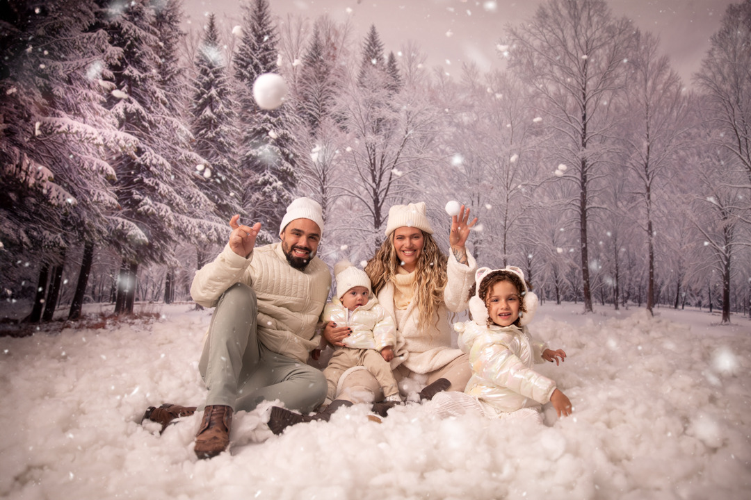 Ensaio de natal em familia