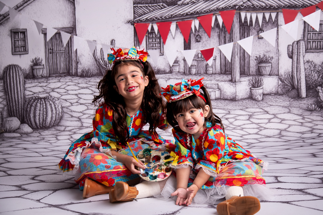 ensaio bebe festa junina menina