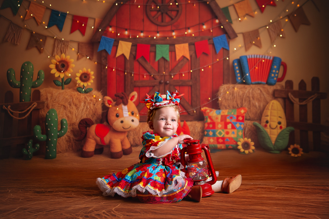 ensaio bebe festa junina menino