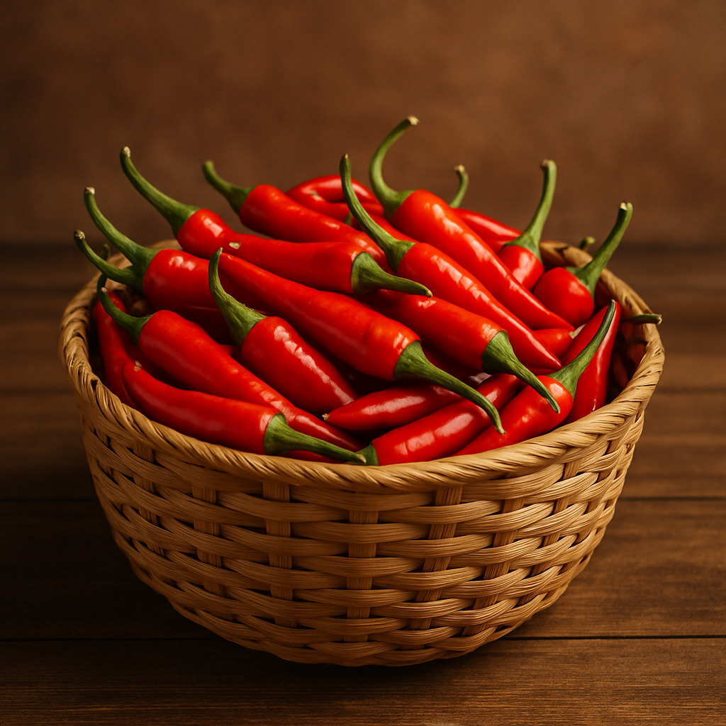 Imagem gerada por IA pimenta cesto
