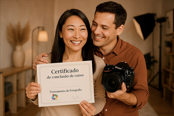 Treinamento Presencial Fotográfico Robson Dias Fotografia - Certificado