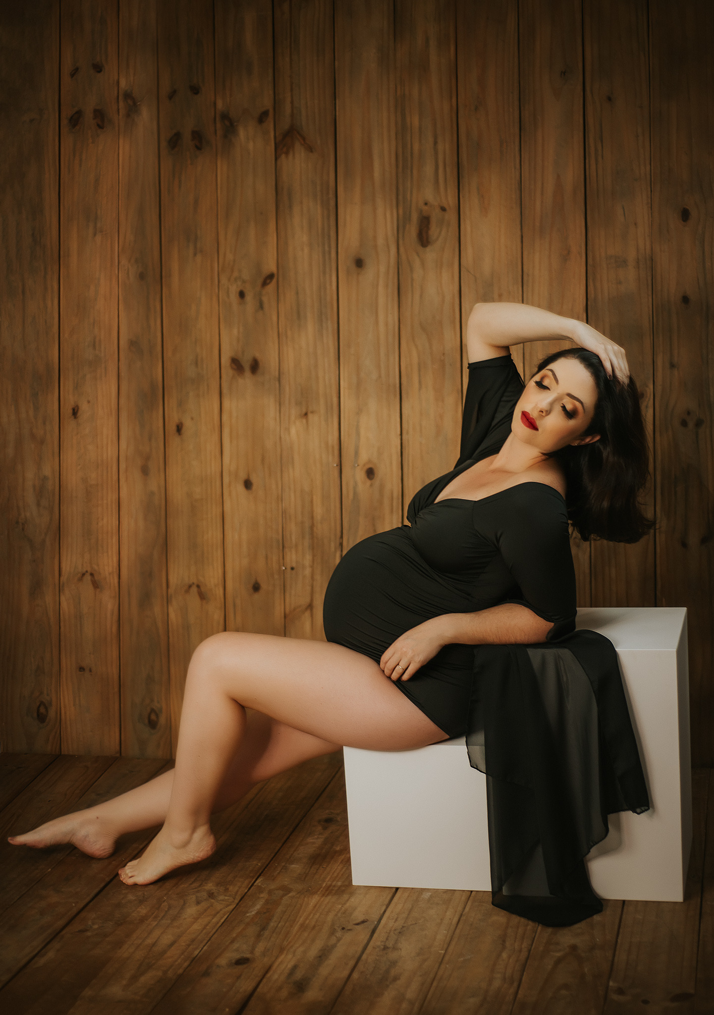 Moda gestante moderna Maquiagem para fotos de grávida