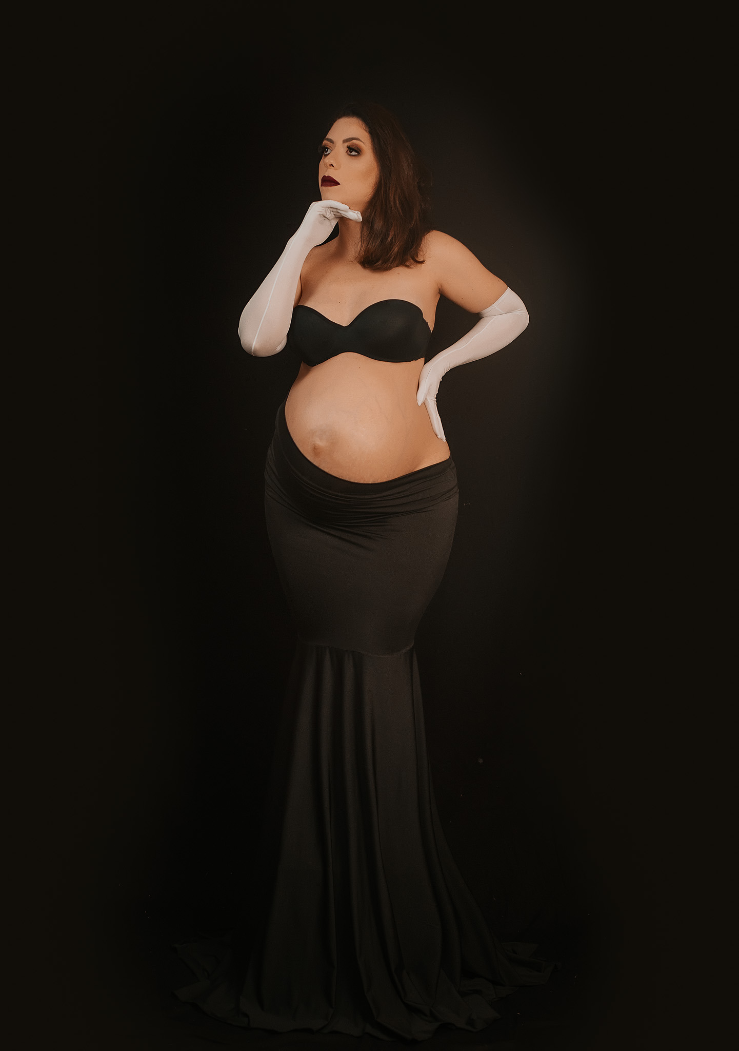 Vestuário elegante para gestantes Moda gestante autêntica.