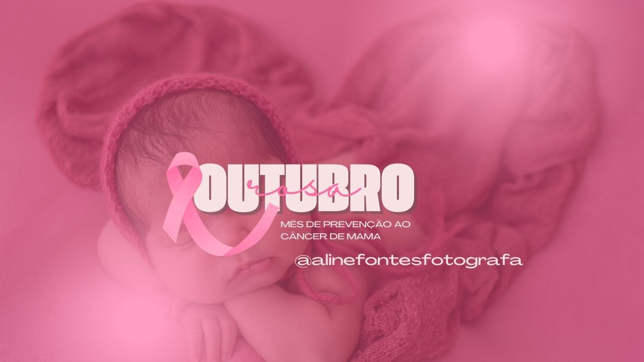 bebê com coração, fundo rosa, homenagem ao outubro rosa em bento gonçalves, pela fotógrafa aline fontes