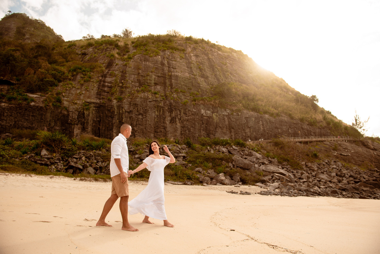 Ensaio pré-wedding prainha 