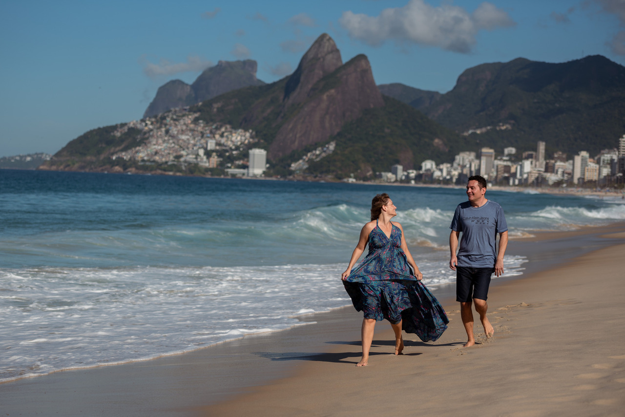 Ensaio casal de turista praia de ipanema