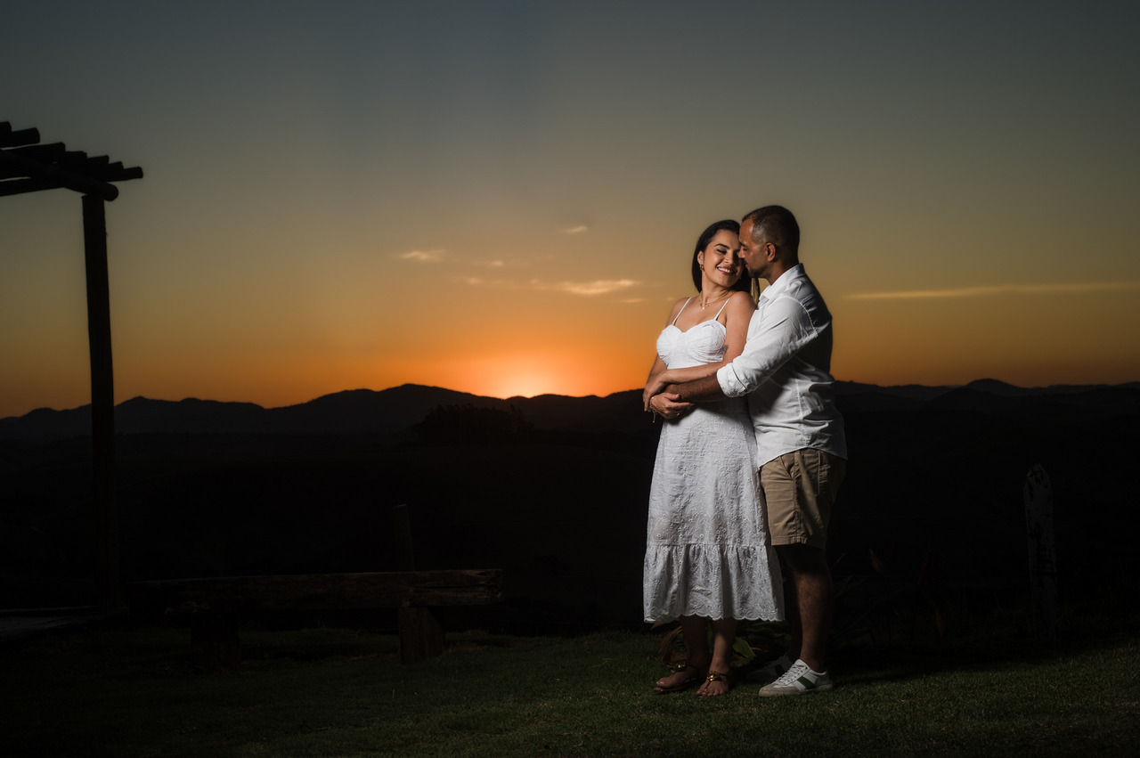 Pre Wedding Marcela e Guilherme ao por do sol