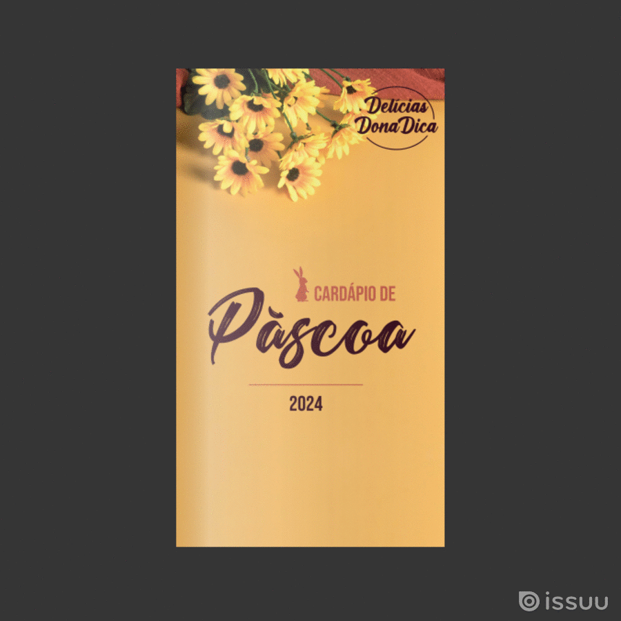 Cardápio de Páscoa com as fotos profissionais - Carla Costa Fotografia