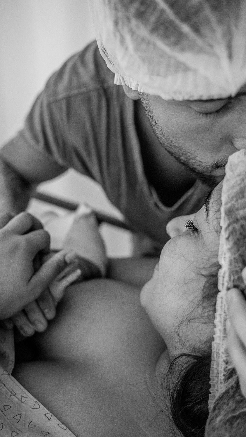 Encontro da família com o bebê
