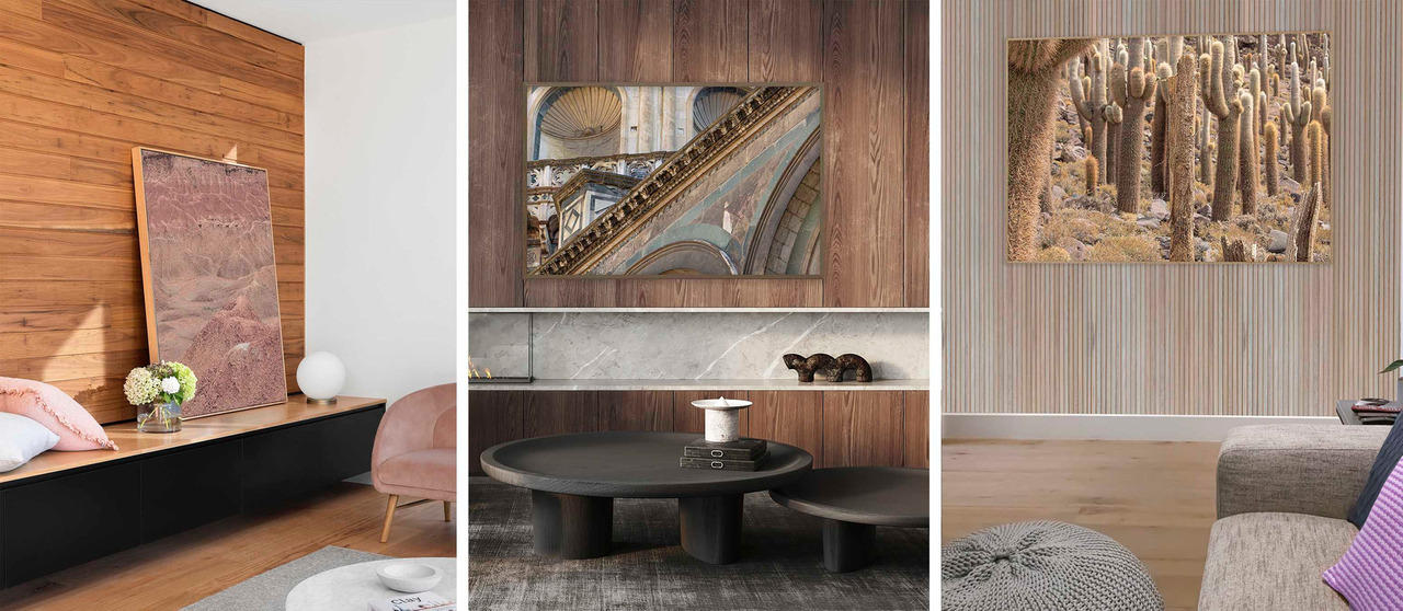 quadro decorativo com painel de madeira