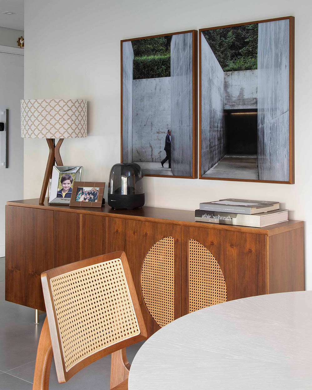 composição quadros modernos para sala jantar - arquitetura residencial