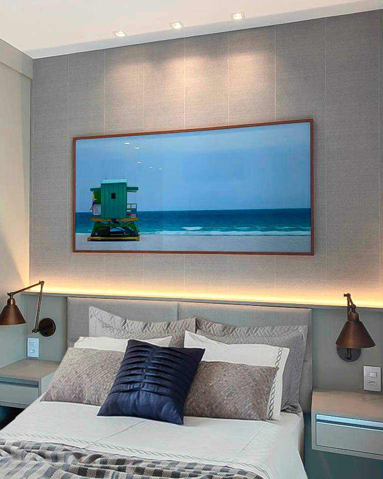 quadro praia Miami para quarto - arquitetura residencial
