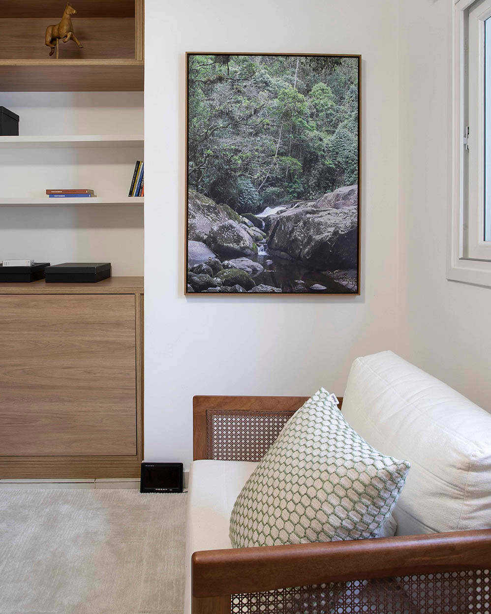 quadro cachoeira Ilhabela natureza para home office - arquitetura residencial