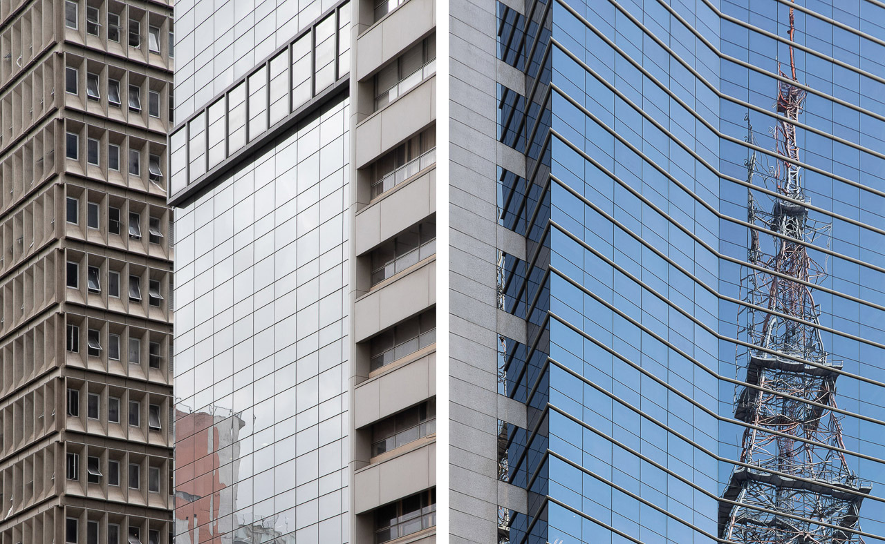 edifícios espelhados da avenida paulista