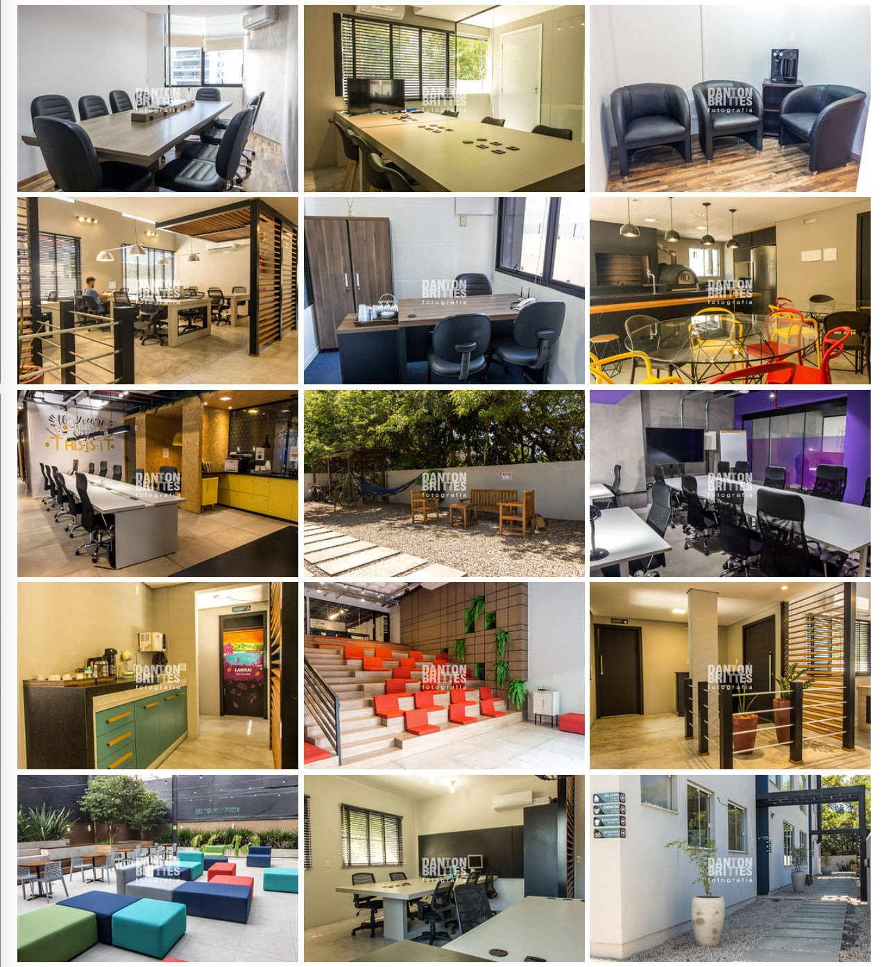 Quadro de Fotos de ambientes CoWorking Woba