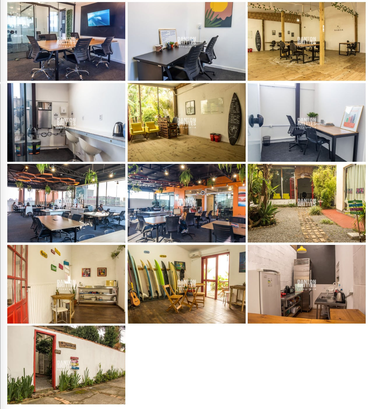 Quadro de Fotos de ambientes CoWorking Woba