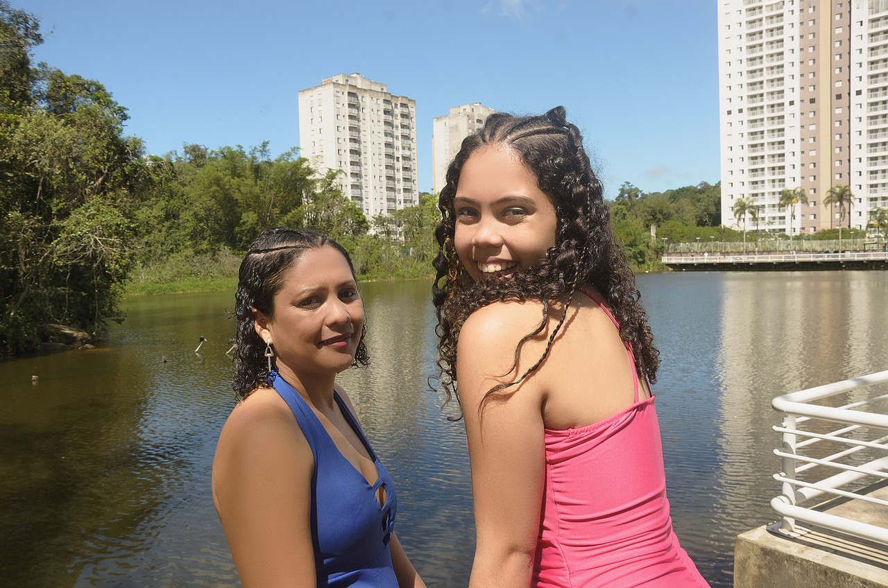 Ensaio realizado na Lagoa da Saudade, em Santos - SP