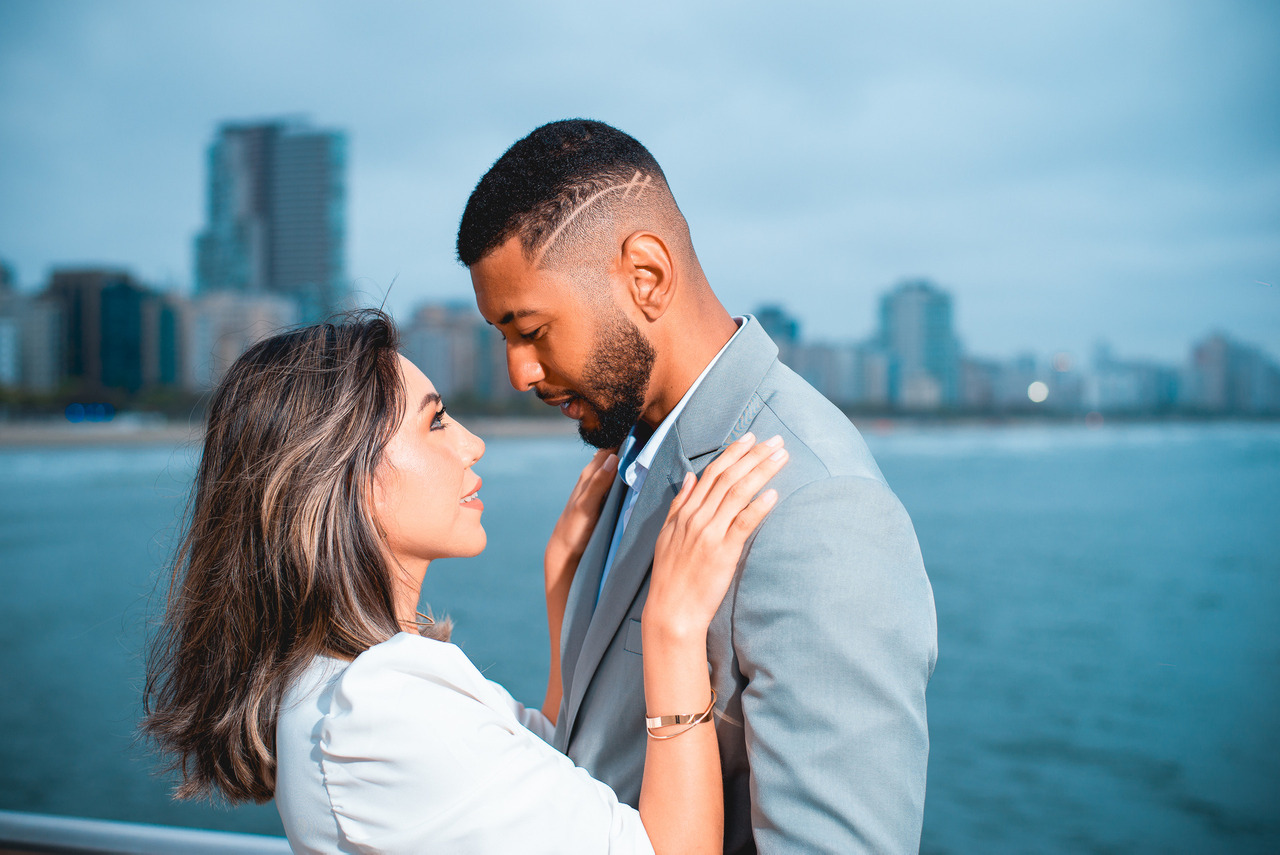 Orla da Praia de Santos vista do Quebramar