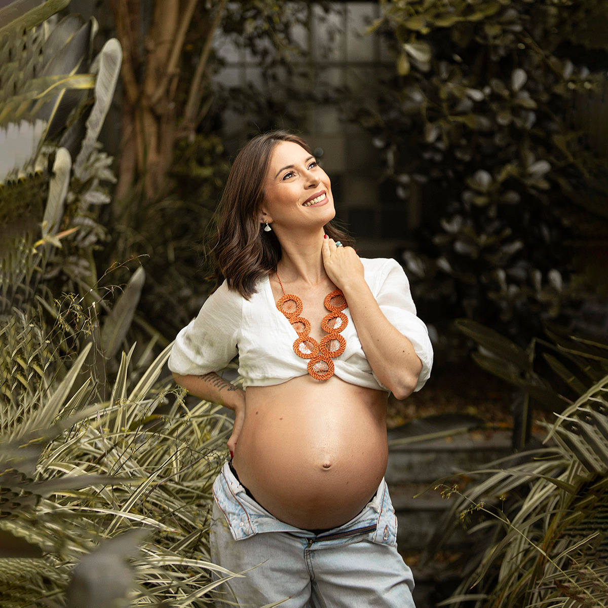 Ensaio belíssimo de gravida em estúdio
