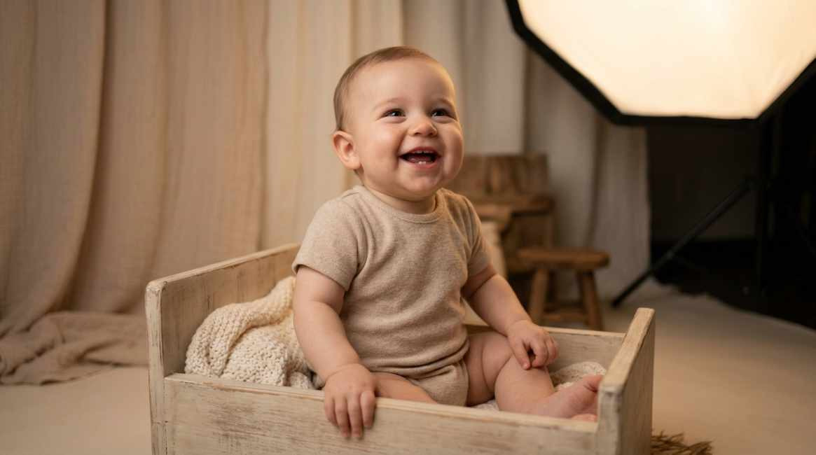 Foto de bebê com 6 meses em Santo André SP