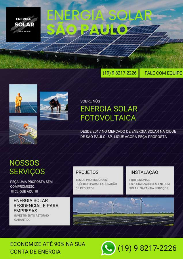 Painel solar na Rua Augusta SP