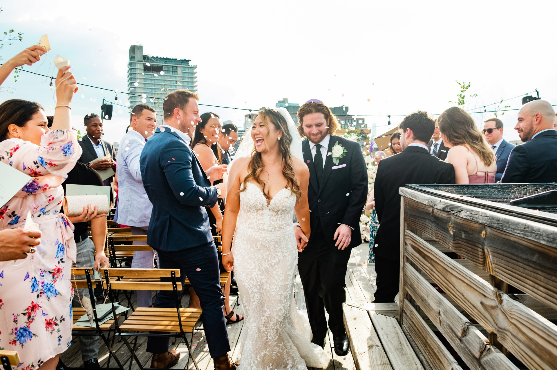 Brooklyn rooftop jewish wedding