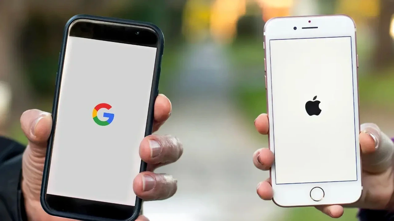 Aplicativos da Apple e Google em Smartphones