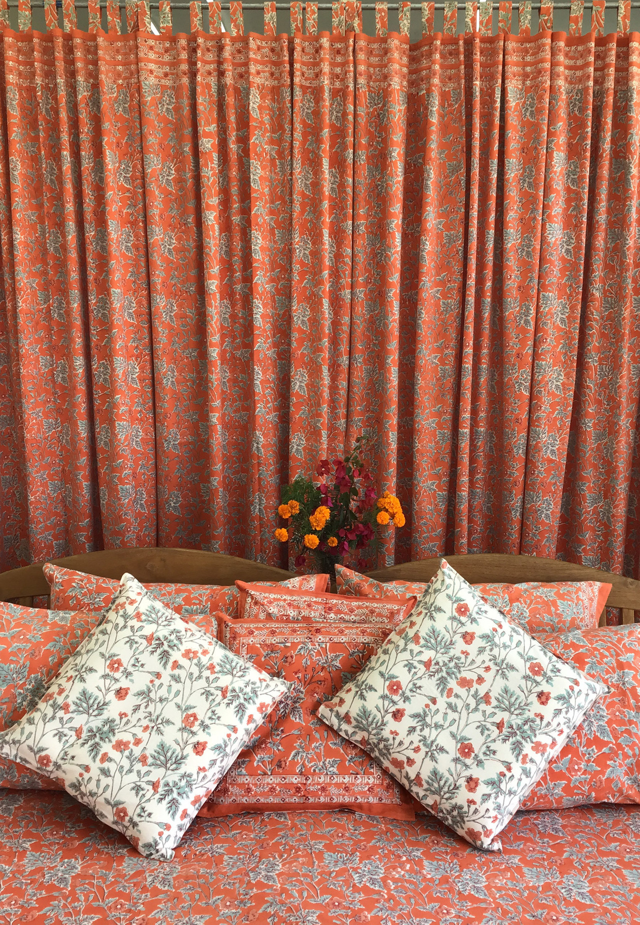 online hand-block printed curtains